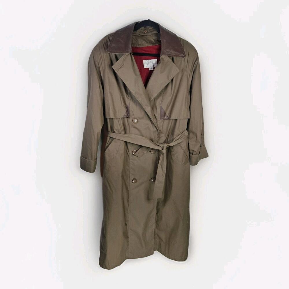 Vtg Coat Collectibles Tan Trench Womans Sz 12 Vintage Professional Preppy Beige